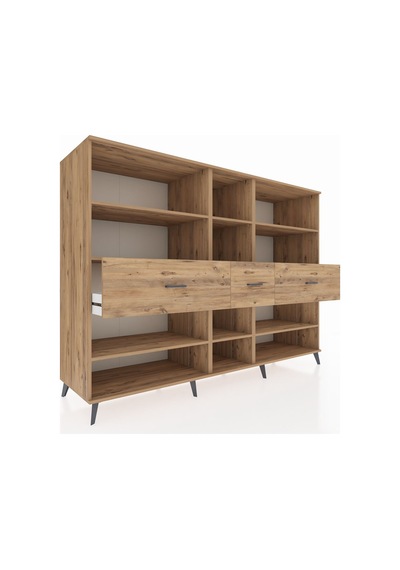 Kronos Dolap 9 Raflı 3 Çekmeceli 220x59x163 Çam-çam Çam-çam Kronos Dolap 9 Raflı 3 Çekmeceli 220x59x163 Çam-çam Çam-çam