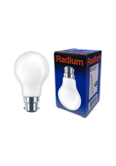 Radium 100W 230V 1380LM 2800K B22 A60 Buzlu Halojen  Ampul 5 Adet