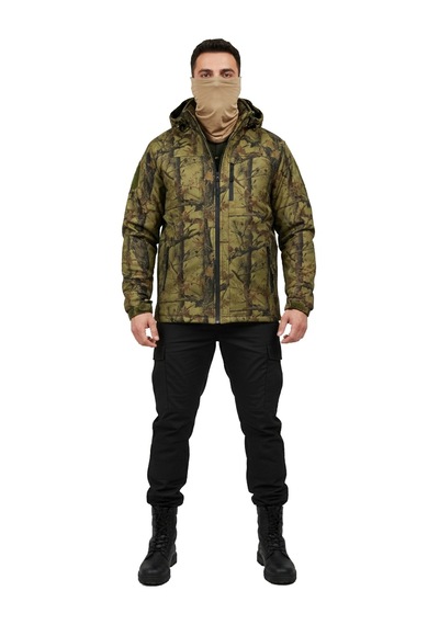 Mysia Outdoor Soft Shell Mont Orman Desen Haki Çift Kat Polarlı Çok Renkli