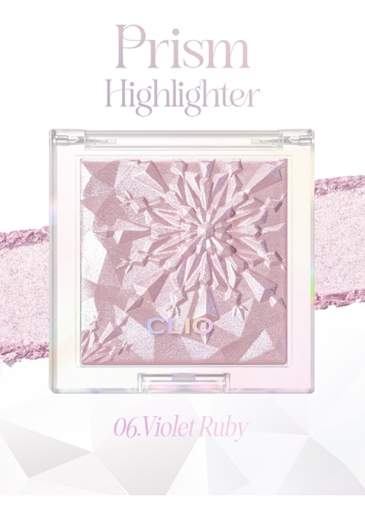 Mikro İnci Tanecikleriyle Yoğun Işıltı Sağlayan Highlighter Clıo Prism Highlighter 06 Violet Ruby 06 Violet Ruby