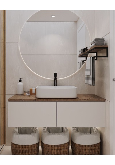 Aju Havluluk Duvara Monte Raf Aksesuarlık Şal Askılığı Ev Banyo Mutfak Düzenleyici Çok Amaçlı Raf Ceviz Ceviz
