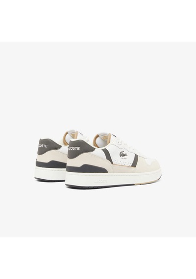 Lacoste T-clip Deri Erkek Beyaz Sneaker 224-4-sma Beyaz - Gri