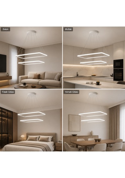Diva 2'li Led Sarkıt Avize Beyaz Işık