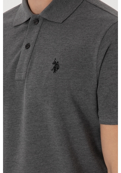 U.S. Polo Assn. Erkek Slim Fit Polo Yaka Antrasit Melanj Basic Tişört 50297984-VR081 U.S. Polo Assn. Erkek Slim Fit Polo Yaka Antrasit Melanj Basic Tişört 50297984-VR081
