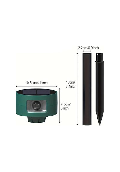Powermaster 26948 Ultrasonic Sesli Solar Hayvan Kovucu Alarm Cihazı 360derece Sensörlü