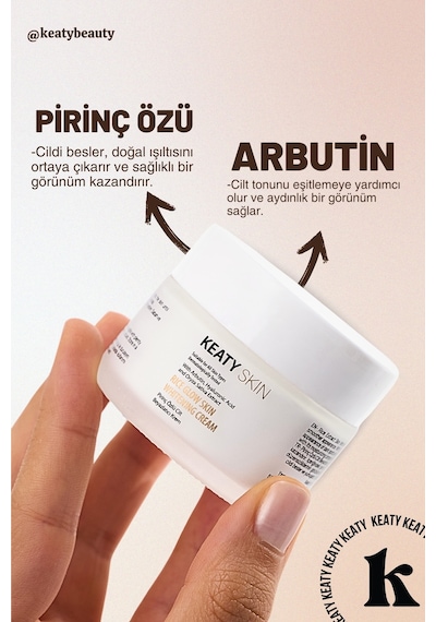 Keaty Skin Pirinç Özlü Cilt Beyazlatıcı Aydınlatıcı Leke Karşıtı Krem 50 ML
