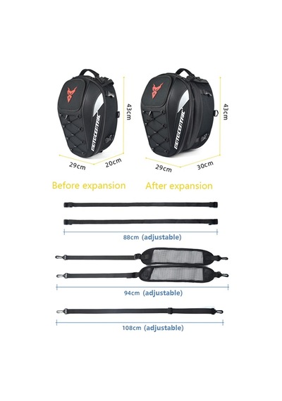 Motocentrıc 11-mc-0102 Motosiklet Arka Koltuk Kask Çantası 001