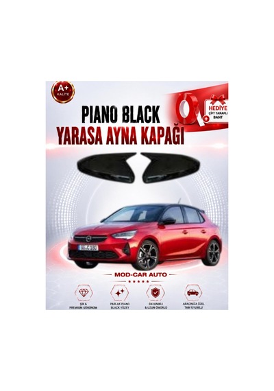 Opel Corsa F 2020+ Batman Yarasa Ayna Kapagı P.black