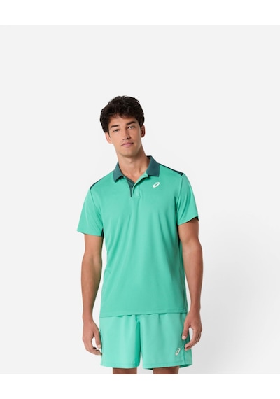 Asics Court Polo Erkek Yeşil Kısa Kollu Tshirt 2041a340-303
