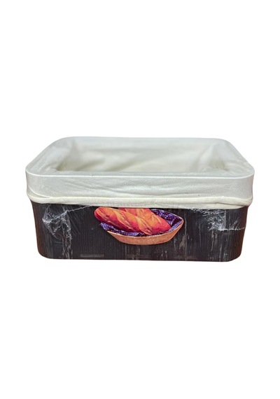Bybars Bambu Ekmek Sepeti 23x13x7cm, Bambu Ekmeklik, Bambu Ekmek Sunumluk Çok Renkli