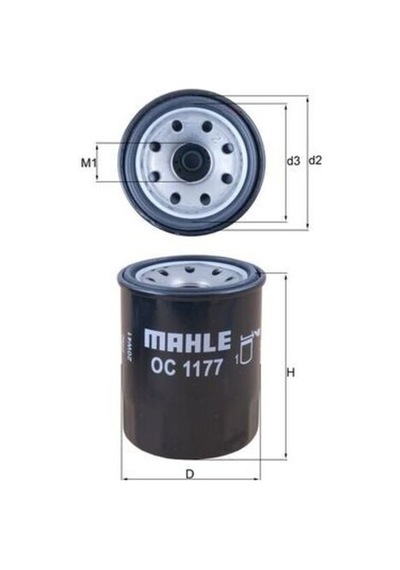 Mahle-knecht-behr Oc1177 Filtre Yağ Hyundai Excel Accent Lancer 15208aa160