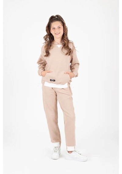 Mnk Baby & Kids Kız Çocuk Kanguru Cepli Beli Lastik Detaylı Günlük Eşofman Takımı M00754 Bej Mnk Baby & Kids Kız Çocuk Kanguru Cepli Beli Lastik Detaylı Günlük Eşofman Takımı M00754 Bej