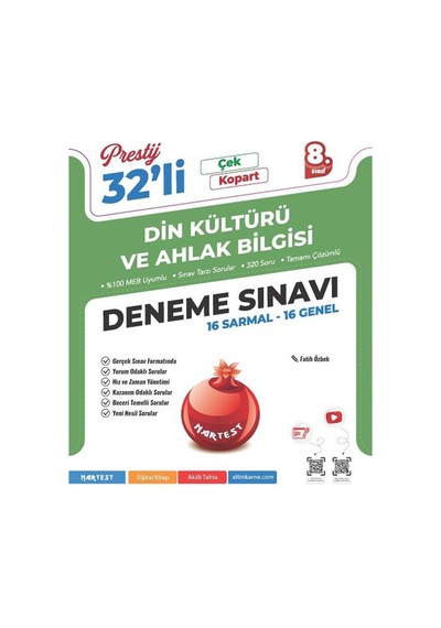 8. Sınıf Prestij Din Kültürü Ve Ahlak Bilgisi 32 Deneme Sınavı