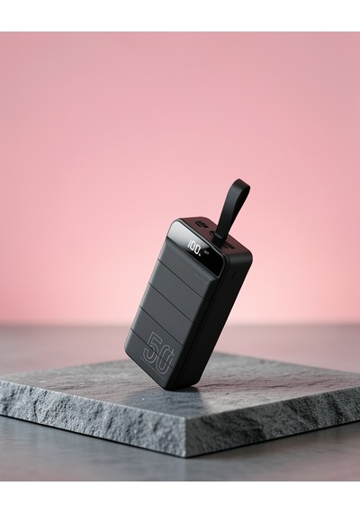 50.000 Mah 4 Usb Çıkışlı Led Göstergeli Taşınabilir Şarj Cihazı Çok Renkli