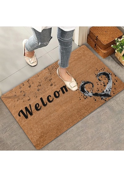 Valerine Life Müzik Aşkı Welcome Kapı Önü Paspası 45x70cm