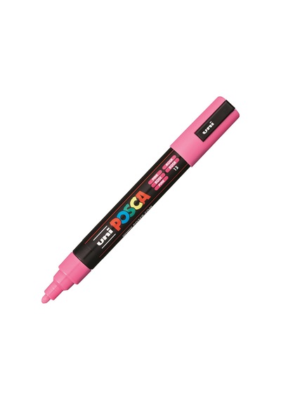 Uni-ball Posca 1.8-2.5 Su Bazlı Poster Markörü Pembe N Pc-5m Çok Renkli