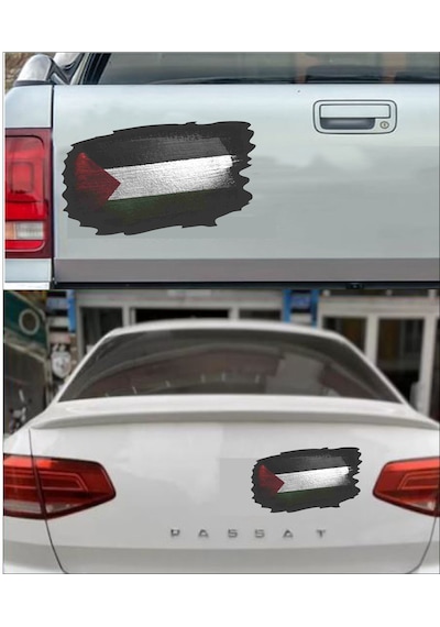 Filistin Bayrak Sticker - Araba Oto Motosiklet Karavan Sticker - 02510 30x17 Cm