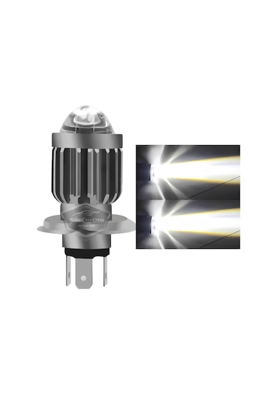 Fiat Tipo 1993-2000 Uyumlu Mercekli Far Ampulü Led Xenon Beyaz Renk Far Şimşek Etkili Csp Led Lamba Uzun Kısa 2 Adet Takım