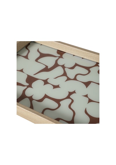 Mudo Home Soft Brown Dekoratif Tepsi 31x42 Cm Bej