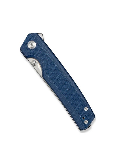 Sencut Stria Milled Blue Canvas Micarta Handle Satin Finished D2 Blade Çakı Mavi