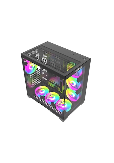 Strong Syrax 7x 120 Mm Fanlı Rgb Led Buton Kontrol Atx Akvaryum Siyah Gaming Bilgisayar Kasası Powersız Strong Syrax 7x 120 Mm Fanlı Rgb Led Buton Kontrol Atx Akvaryum Siyah Gaming Bilgisayar Kasası Powersız