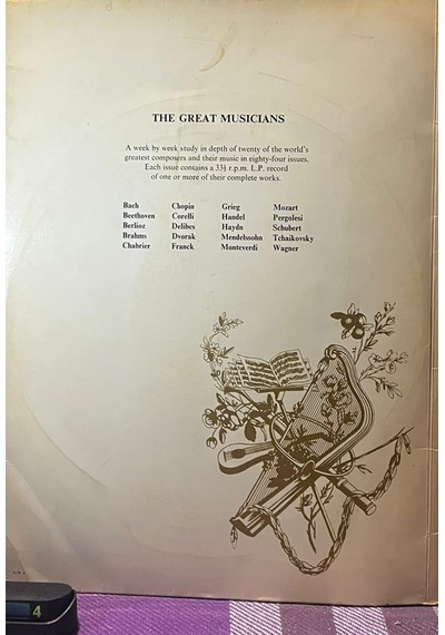 The Great Musicians No. 1 - J.s. Bach Part One - Brandenburg Concertos Nos. 1 & 3 - 10" Vinyl Lp