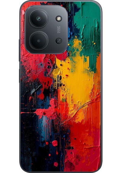 Redmi 15c Uyumlu Renklerin Dansı Baskılı Silikon Kılıf Renkli