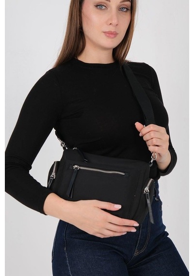 Silver Polo Sp1229 Kadın Çapraz Çanta Saten Siyah-siyah