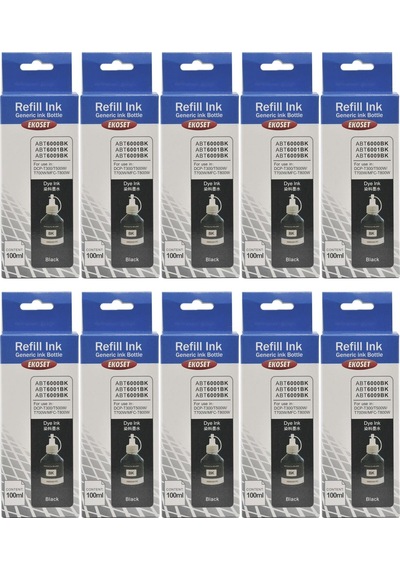 Ekoset Brother Dcp T300 T310 Uyumlu Siyah Mürekkep 100 ML 10 Adet