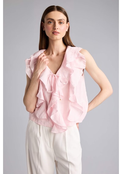 Defacto Regular Fıt Modal Kolsuz Bluz H3834ax26smpn114 Pembe-pn114