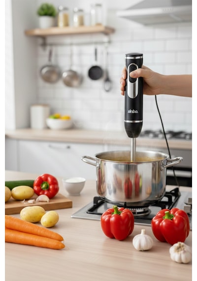 Sinbo SHB-7513 500 W Paslanmaz Çelik Bıçaklı El Blenderı
