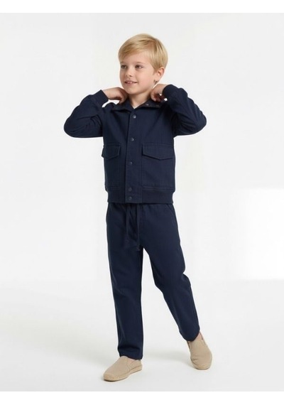 Zekids Erkek Çocuk Tasarım Pantolon-17166 Lacivert