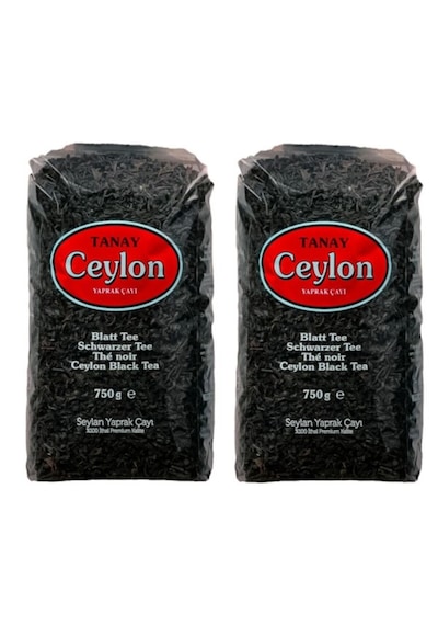 Tanay Ceylon İthal Yaprak Seylan Çayı 2 x 750 G