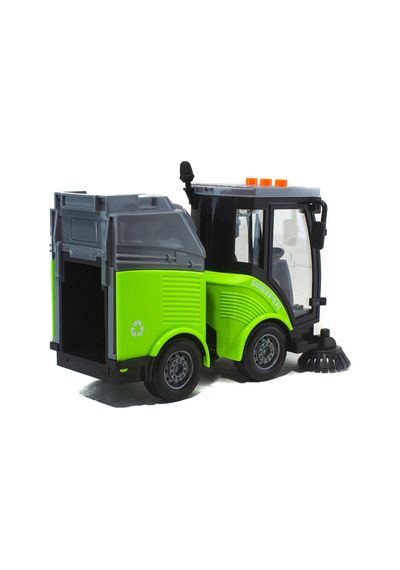 Oyuncak Sokak Süpürme Çöp Kamyonu 1/16 Ölçek Işıklı Sesli