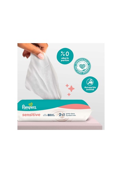 Sensitive Bebek Islak Havlu 12 Paket 960 Yaprak 1000'li Set