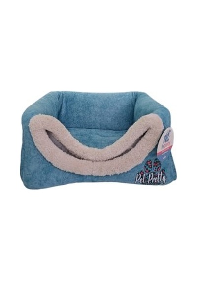 Comfort Üç Fonksiyonlu Mavi Kedi Köpek Yatağı 42x42x23cm