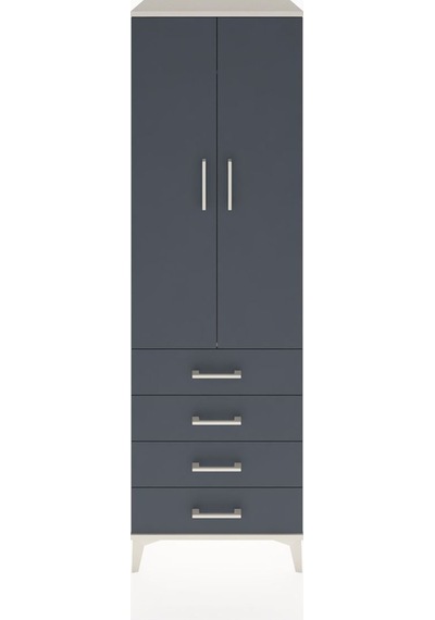 Hyperion Dolap Tek Raflı 4 Çekmeceli Tek Askılı 60x44x195 Ayt... Aytaşı