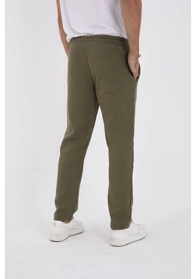 Assema Unisex Üç İplik Basic Eşofman Pantolon - Haki Çok Renkli