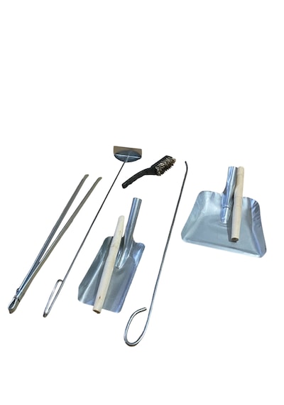 Mobilreyon Şömine Set 6'lı,gelberi,karıştırıcı,maşa,fırça,2 Kürek