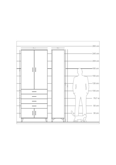 Arges Dolap 4 Raflı 4 Çekmeceli 4 Kapaklı 88x30x243 Antrasit-aytaşı Antrasit Arges Dolap 4 Raflı 4 Çekmeceli 4 Kapaklı 88x30x243 Antrasit-aytaşı Antrasit