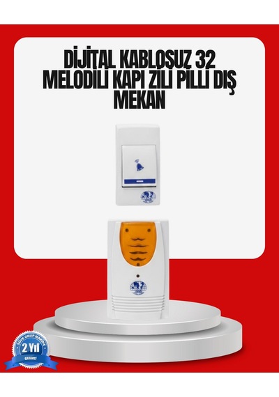 Ilkeshop Kolay Kullanımlı Kablosuz Kapı Zili Şık Ve Sade Tasarım