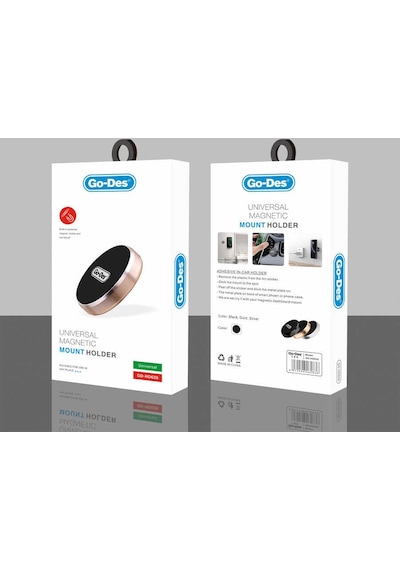 Go Des GD-HD626 Araç İçi Magnetik Telefon Tutucu Yapıştırmalı Tasarım - ZORE-267368