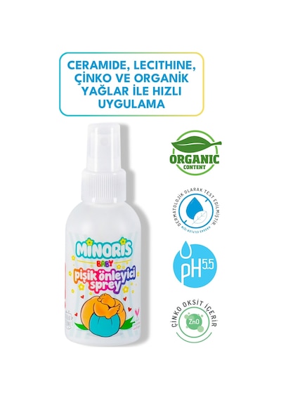 Minoris Baby Organik Pişik Önleyici Sprey - 100 ML