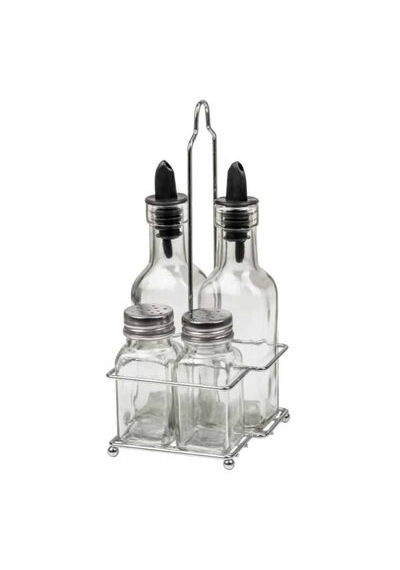 Epinox Yasemin Profesyonel Cam 2 Yağlık 200 Ml + 2 Tuzluk Set Yst-04 Şeffaf