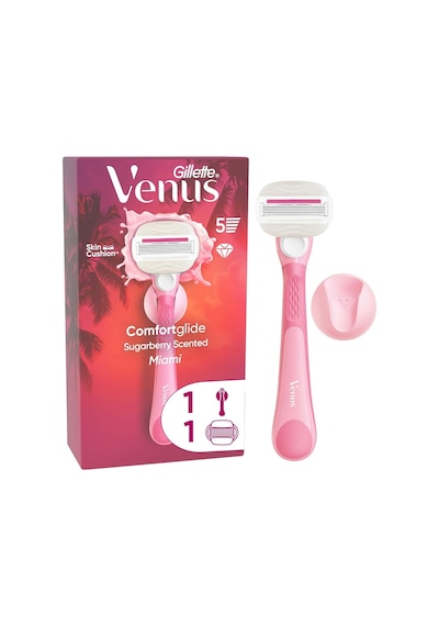 Gillette Venus Comfortglide Sugarberry Kokulu Miami Kadın 5 Bıçaklı Tıraş Makinesi