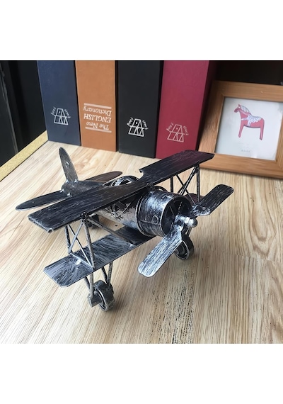 El Yapımı Retro Vintage Boeing 40a Metal Uçak Modeli Maket Biblo Özel Gün Hediyesi Vitrin Ofis Süsü