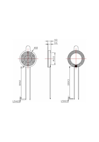 Hoparlör 1w 8ohm 18mm Yuvarlak 8cm Kablolu Mini 1.8cm Speaker Ses Müzik Amfi Ürün Müze Otomobil