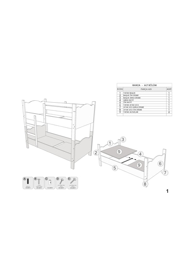 Afillibebek Ranza Ikili Ayrılabilen Mdf Profilli 90x190 Beyaz