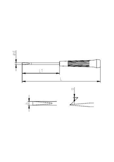 Elektronikçi Tip Klemens Düz Uçlu Tornavida 25 x 80 CM