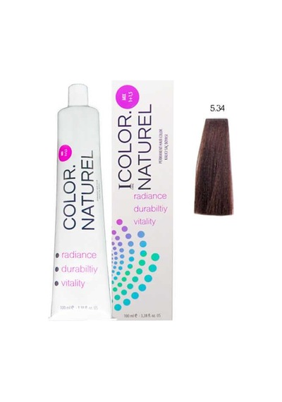 Color Naturel Kalıcı Saç Boyası 100 Ml 5.34 Koyu Altın Bakır